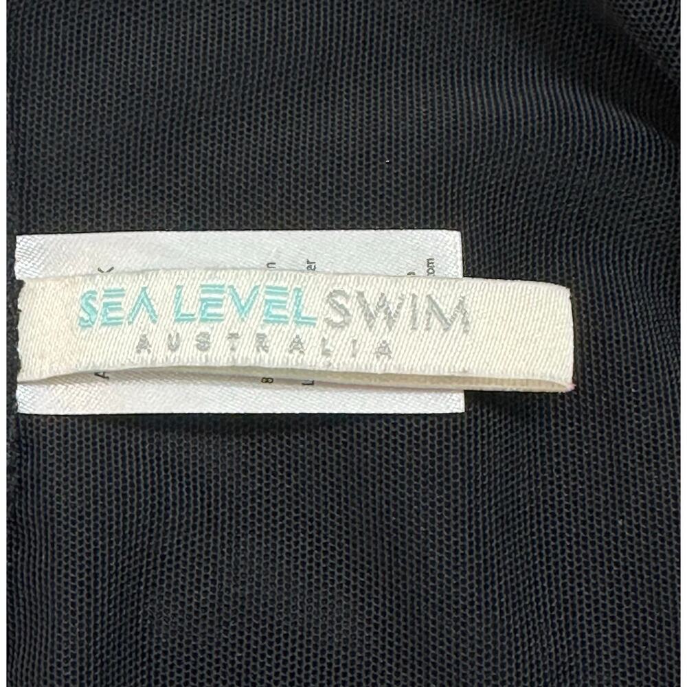 Sea Level Swim Australia Black Plunge V Neck One Piece Swimsuit Size 12 - Picture 7 of 11